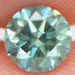 Round Diamond Fancy Green Loose 0.64 Carat SI1 5.35MM