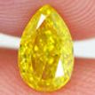 Pear Shape Diamond Fancy Yellow Color 0.51 Carat VS2