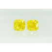 Cushion Cut Diamond Pair Fancy Yellow VVS2 0.80 TCW