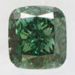 Cushion Cut Diamond Fancy Green Color 0.57 Carat SI2 IGI Certificate