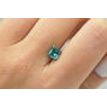 Loose Fancy Greenish Blue Princess Diamond 1.72 Carat SI1