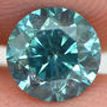 0.91 Carat Round Cut Fancy Green Color SI3 Loose Enhanced Diamond For Engagement Ring