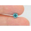 0.91 Carat Round Cut Fancy Green Color SI3 Loose Enhanced Diamond For Engagement Ring