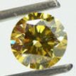Round Shape Diamond Fancy Olive Green Loose 1.01 Carat VS2
