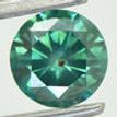 Loose Round Shape Diamond Fancy Green Color 1.01 Carat SI1 Certified Enhanced