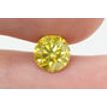 Round Cut Diamond Fancy Yellow Color Loose 0.90 Carat VS2