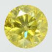 Round Cut Diamond Fancy Yellow Color Loose 0.90 Carat VS2