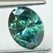 Fancy Green Oval Diamond 0.71 Carat VS2