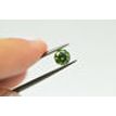 Loose Round Cut Fancy Green Diamond 0.73 Carat I1 Certified 5.51X5.48 MM