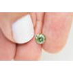 Loose Round Cut Fancy Green Diamond 0.73 Carat I1 Certified 5.51X5.48 MM