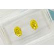 Oval Cut Diamond Pair Fancy Yellow Color IGI Certified SI1 0.92 TCW