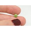 Round Shape Diamond Loose Greenish Yellow 0.72 Carat SI2 Enhanced For Wedding