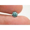 Loose Green Diamond Round Shape Fancy Color 0.76 Carat SI2 Enhanced Certified