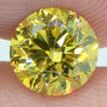 Round Shape Diamond Fancy Yellow Color 0.92 Carat VS2