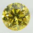Round Shape Diamond Fancy Yellow Color 0.92 Carat VS2