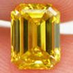 Emerald Diamond Fancy Yellow Color 0.98 Carat VVS2
