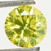 Round Cut Diamond Fancy Yellow Color 0.94 Carat SI1