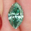 Marquise Diamond Fancy Green 0.97 Carat SI2