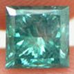 Princess Shape Diamond Fancy Turquoise Color I1 Loose One Carat Enhanced Real