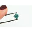 Loose Turquoise Diamond Princess Shaped 1.01 Carat Fancy Color I1 Enhanced Real