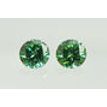 Round Diamond Pair Fancy Green Color SI1 0.50 TCW