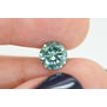 Round Diamond Fancy Green Color 2.01 Carat SI1
