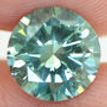 Round Diamond Fancy Green Color 2.01 Carat SI1