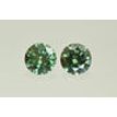 Round Shape Diamond Matching Pair Fancy Green VS2 0.46 TCW