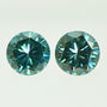 Round Shape Diamond Pair Fancy Green Color Loose Natural Enhanced VS1 0.84 TCW
