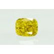 Cushion Shape Diamond Fancy Yellow 0.91 Carat SI2 IGI Certificate