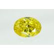 Oval Cut Diamond Fancy Yellow IGI Certified 1.01 Carat SI1