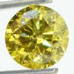 2.52 Carat Round Diamond Fancy Yellow Color SI2 