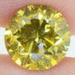 2.52 Carat Round Diamond Fancy Yellow Color SI2 