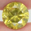 Round Cut Diamond Fancy Yellow 2.03 Carat SI1