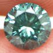 Loose Round Shape Diamond Fancy Turquoise Color 0.80 Carat SI2 Enhanced Real