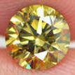 Round Shape Diamond Fancy Olive Green Loose 1.01 Carat VS2