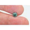 Loose Round Shape Fancy Green Diamond 0.72 Carat SI1