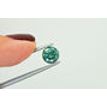 Loose Round Shape Diamond Fancy Green Color 1.01 Carat SI1 Certified Enhanced