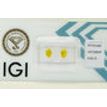 Oval Cut Diamond Pair Fancy Yellow Color IGI Certified SI1 0.92 TCW