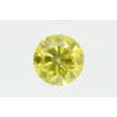 Round Cut Diamond Fancy Yellow Color Loose 0.90 Carat VS2