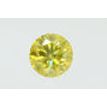 Round Cut Diamond Fancy Yellow Color Loose 0.90 Carat VS2