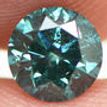 Loose Diamond Round Shape Fancy Green Color 0.76 Carat Enhanced SI3 For  Ring