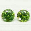 Round Cut Diamond Pair Fancy Green VS2 0.71 TCW
