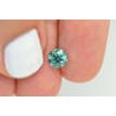 Loose Fancy Green Blue Round Diamond 0.95 Carat SI1 6.05 MM