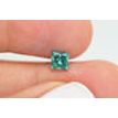 Princess Shaped Fancy Green Loose Diamond 0.96 Carat SI1 Certify Enhanced 5.08X4.91 MM