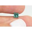Princess Shaped Fancy Green Loose Diamond 0.96 Carat SI1 Certify Enhanced 5.08X4.91 MM