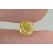 Cushion Cut Diamond Fancy Yellow Color SI1 1.01 Carat