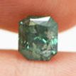 Radiant Shape Diamond Loose 1 ct Fancy Green Enhanced I1 Certified 5.14X5.78 MM