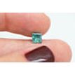 Princess Shape Diamond Fancy Turquoise Color I1 Loose One Carat Enhanced Real