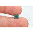 Loose Turquoise Diamond Princess Shaped 1.01 Carat Fancy Color I1 Enhanced Real